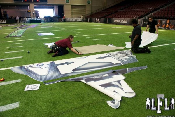 Field Graphic Installation Oversized Promo Tread/ Turf Tread Field Graphic, LFL - installation